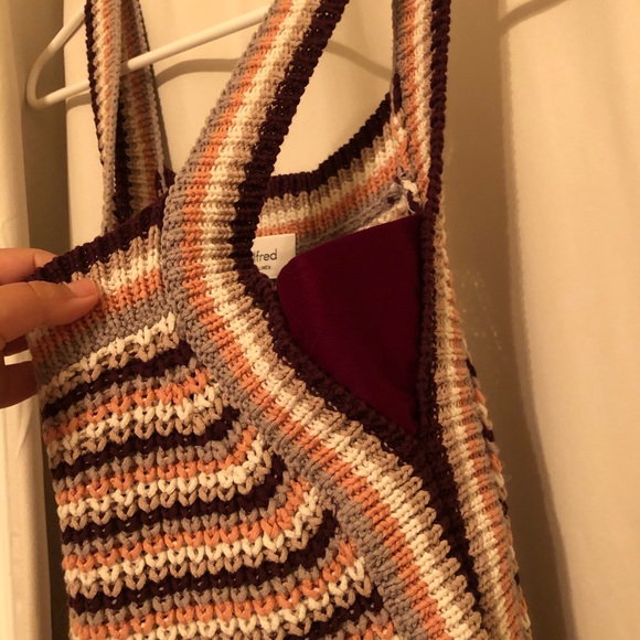 Wilfred Crochet Knit Tank Stripe Linen Blend - Picture 2 of 8